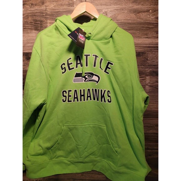 NWT  Seahawks Hoodie Bright Green 2XL Fanatics - Picture 1 of 4